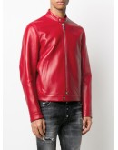 slim fit leather jacket