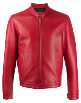 slim fit leather jacket