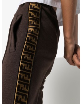 Roma logo-striped track pants