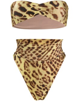 leopard-print bikini set