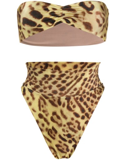 leopard-print bikini set