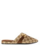 monogram pattern Horsebit mules