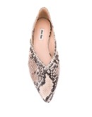 crystal-embellished snakeskin-effect ballerina shoes