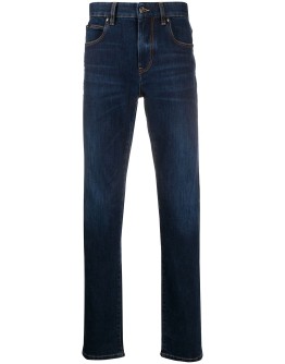 mid rise slim-fit jeans