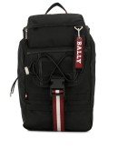 buckled logo backpack