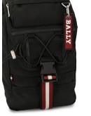 buckled logo backpack