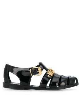 lettering logo jelly sandals