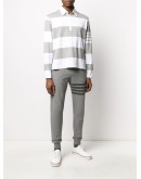 stripe oversized longsleeved 4-Bar polo