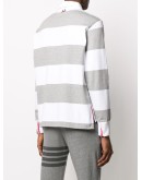 stripe oversized longsleeved 4-Bar polo
