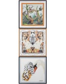 animal montage print scarf