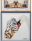 animal montage print scarf