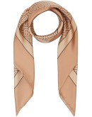 monogram print square scarf