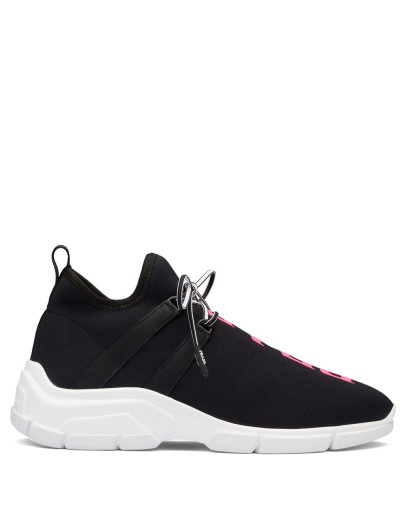 logo knitted sneakers