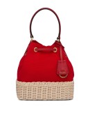 wicker bucket bag