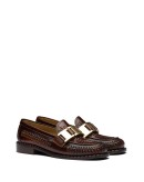 buckled woven loafers