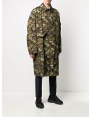 camouflage-print single-breasted coat