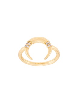 half-moon appliqué ring