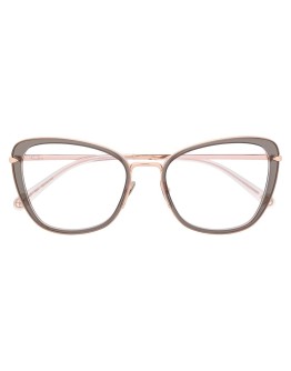 two tone cat-eye frame glasses 