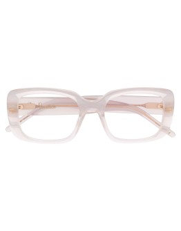 transparent rectangular frame glasses