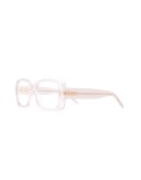 transparent rectangular frame glasses