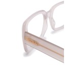 transparent rectangular frame glasses