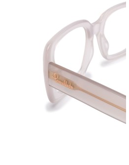 transparent rectangular frame glasses