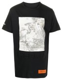 crew neck heron print T-shirt