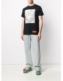 crew neck heron print T-shirt