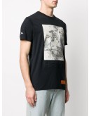 crew neck heron print T-shirt