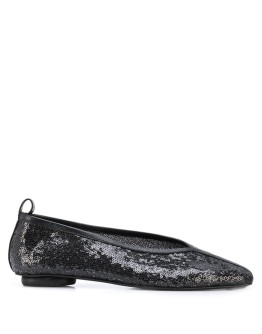 sequinned ballerina shoes