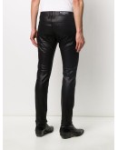 multi-zip slim leg denim jeans