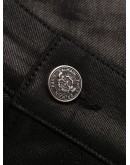 multi-zip slim leg denim jeans
