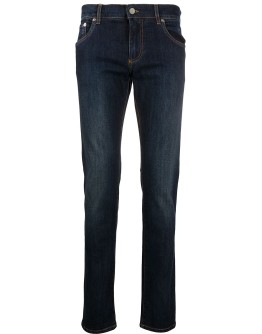 logo-embroidered slim jeans