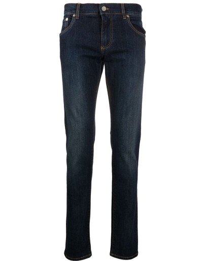 logo-embroidered slim jeans