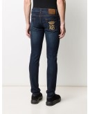 logo-embroidered slim jeans