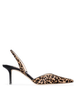Thandi 65mm leopard-print pony hair pumps