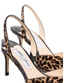 Thandi 65mm leopard-print pony hair pumps