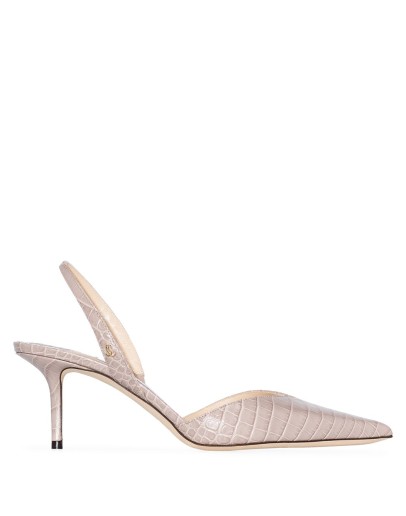 Thandi 65mm croc-effect pumps