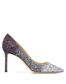 Romy 85mm glitter-effect pumps