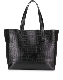 crocodile-effect tote bag