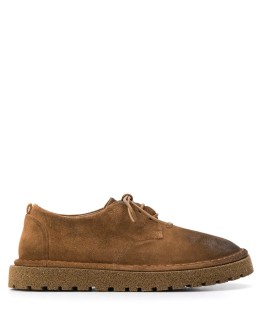 distressed lace-up brogues