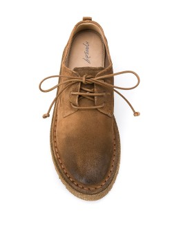 distressed lace-up brogues