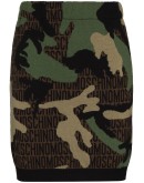 camouflage logo-print knit mini skirt
