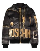Marco Biker-print puffer jacket