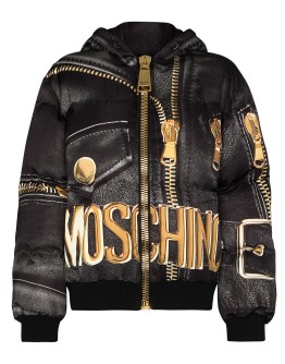 Marco Biker-print puffer jacket