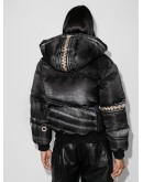 Marco Biker-print puffer jacket