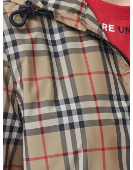 Vintage Check hooded jacket