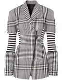 corset detail check blazer