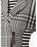 corset detail check blazer