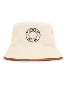 logo print bucket hat